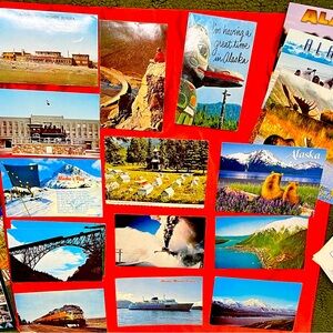 Lot of 33 unused post cards Alaska mix of old & modern. Ephemeral
